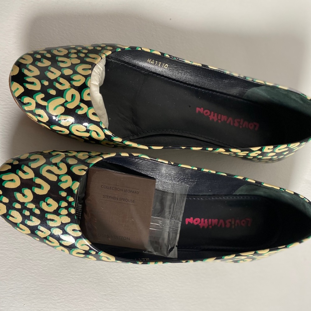 Louis Vuitton Stephen Sprouce Leopard Ballerinas